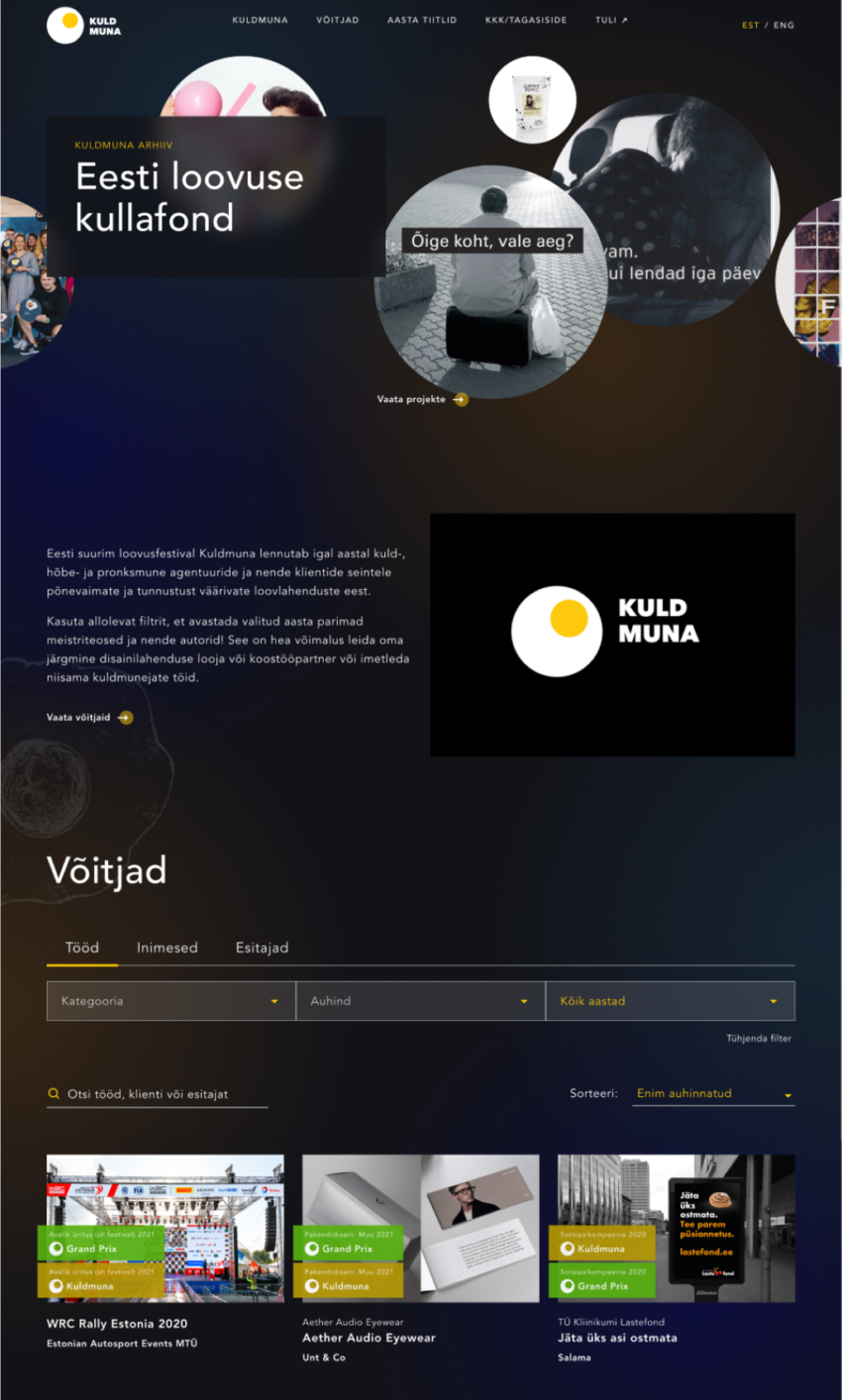 Developing an archive for the Golden Egg competition.