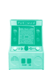 pacman game green filter